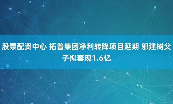 股票配资中心 拓普集团净利转降项目延期 邬建树父子拟套现1.6亿