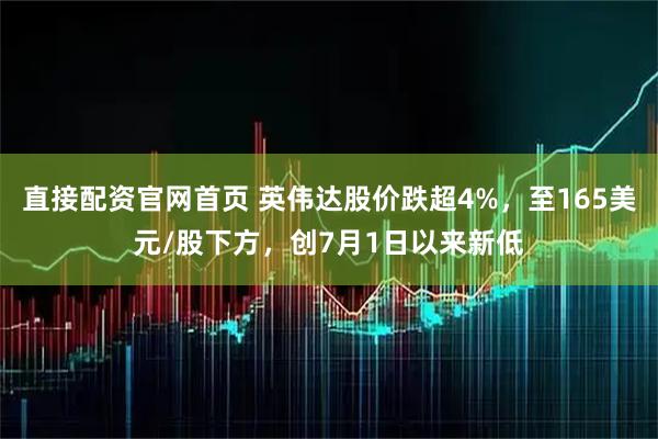 直接配资官网首页 英伟达股价跌超4%，至165美元/股下方，创7月1日以来新低